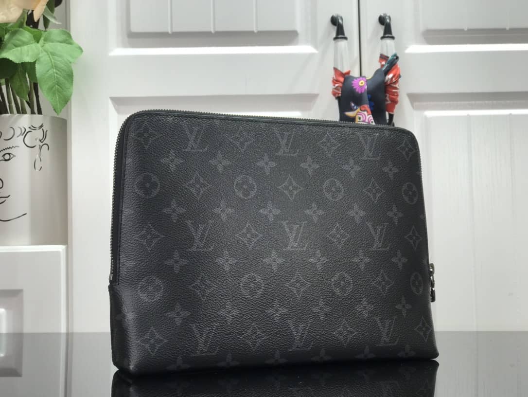 Louis Vuitton Monogram Eclipse Canvas Replica Pouch Black M60417 - DEEPREPS