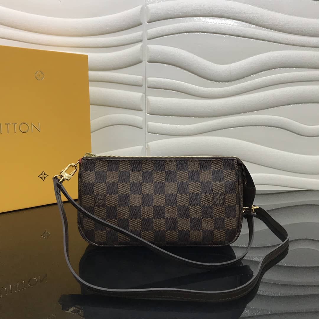 Louis Vuitton Replica Pochette Accessoires Canvas Brown M40712 - DEEPREPS