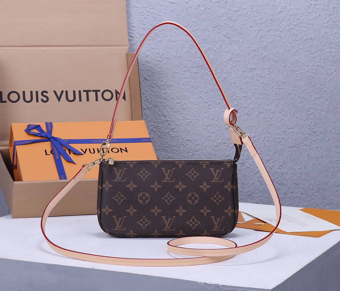 Louis Vuitton Replica Pochette Accessoires Canvas Brown M40712 - DEEPREPS