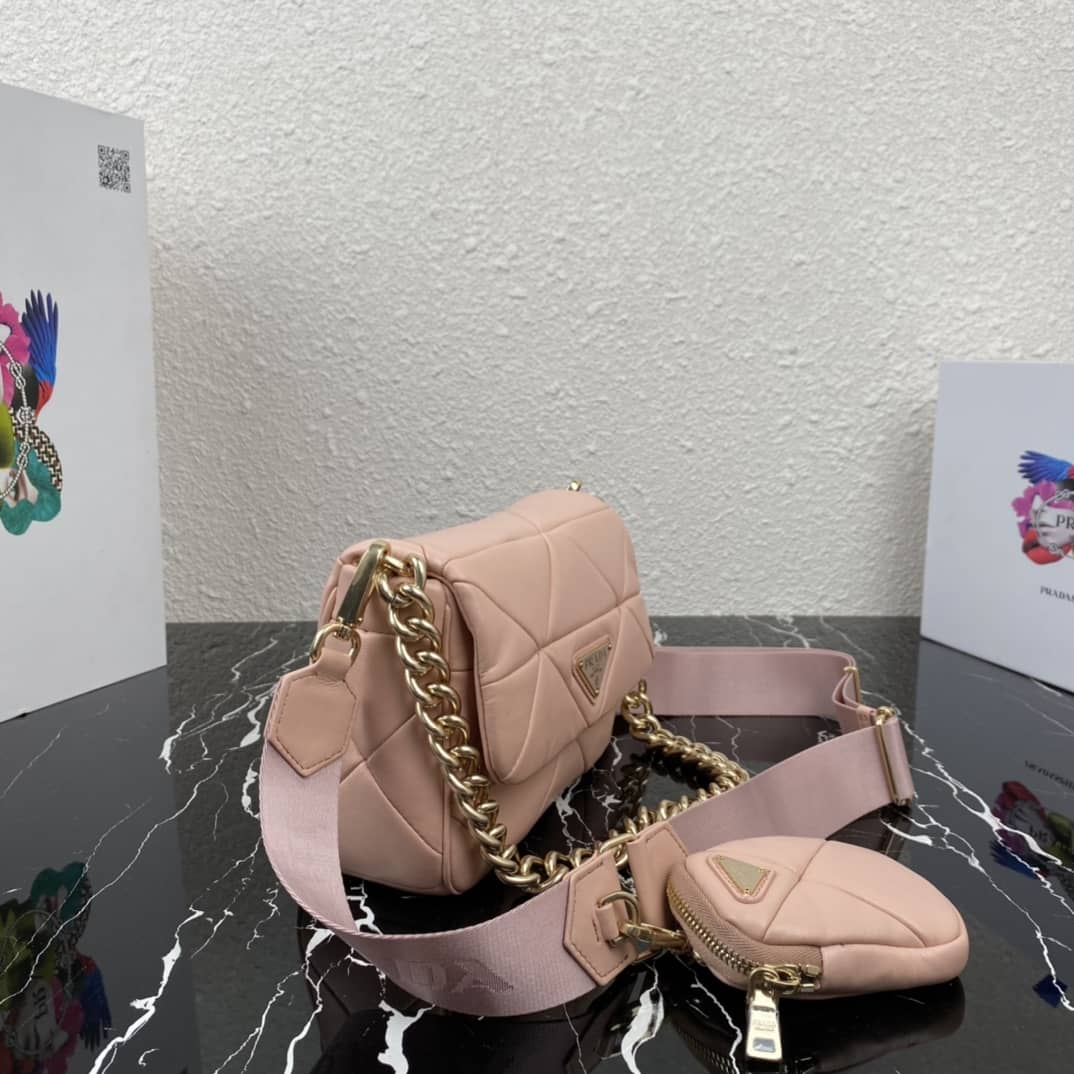 Prada System Nappa Leather Patchwork Replica Bag - DEEPREPS