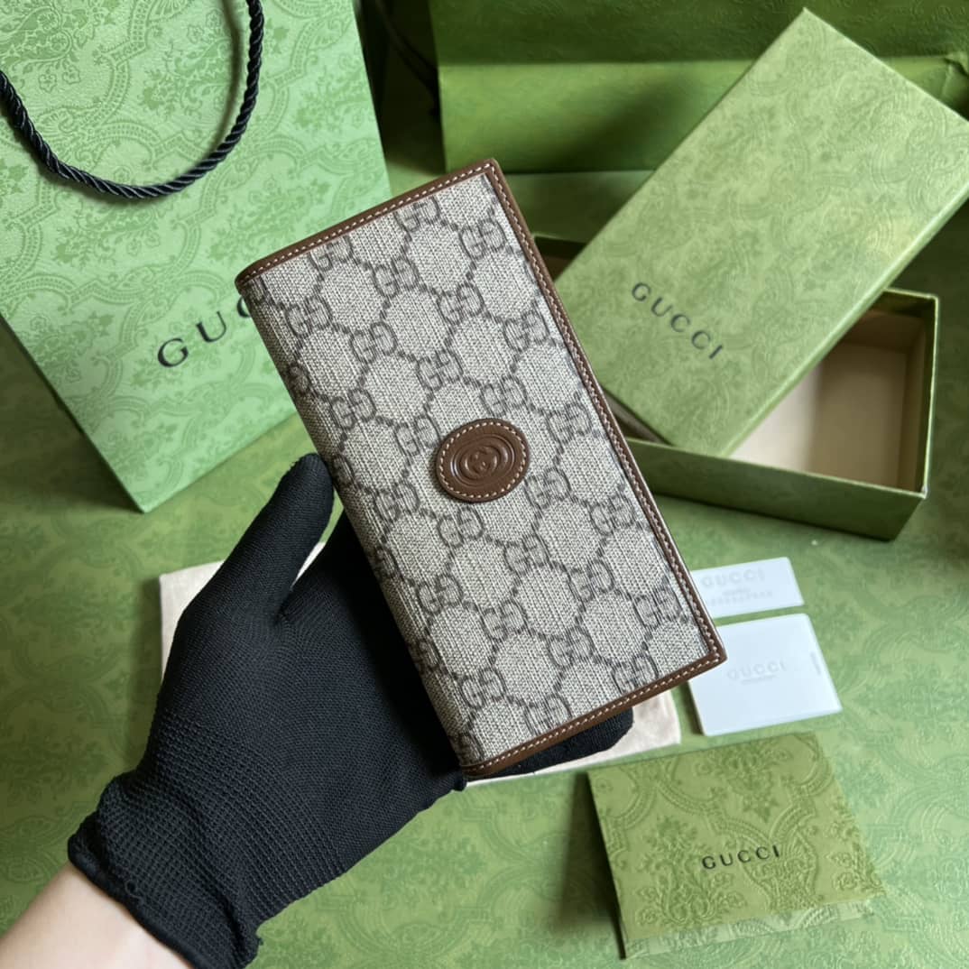 Gucci 92TCN Supreme Canvas Long Wallet Replica 672947 - DEEPREPS