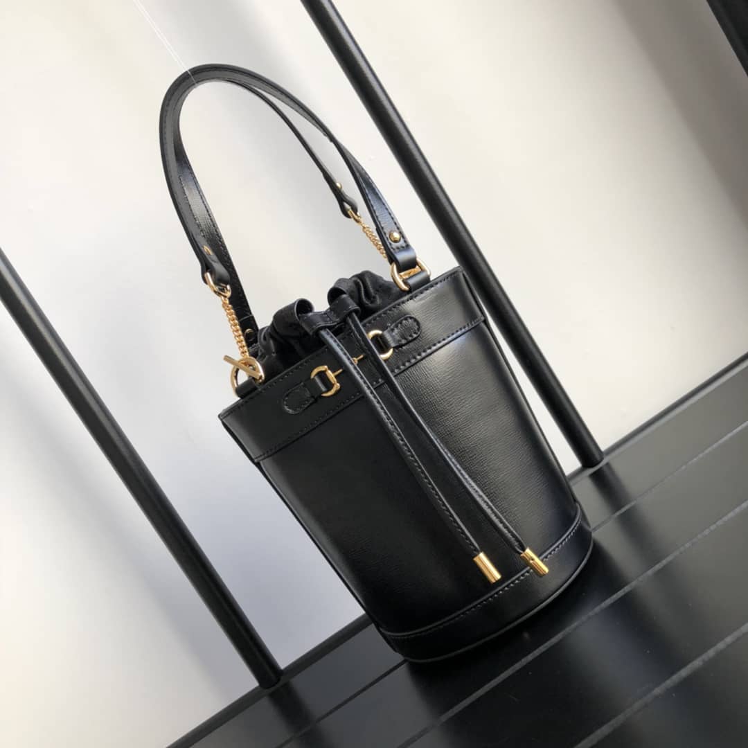 Gucci Horsebit 1955 Small Bucket Bag Replica Black 637115 - DEEPREPS