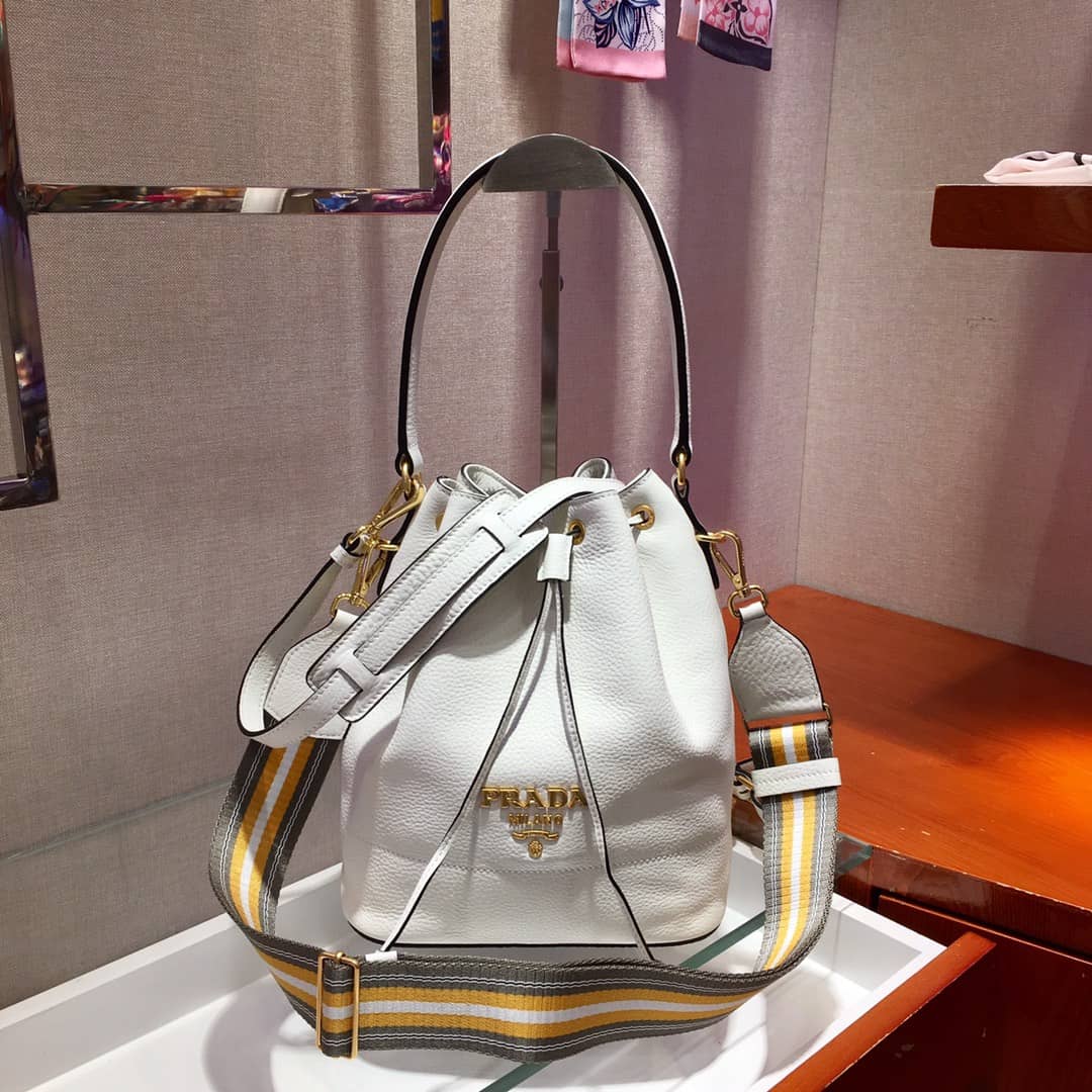 Prada Leather Replica Bucket Bag - DEEPREPS