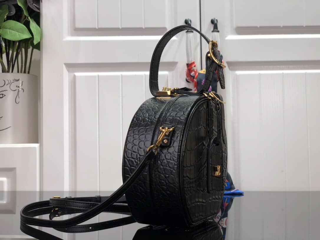 Best Replica Louis Vuitton Petite Boite Chapeau Crocodilien Brillant Replica Bag Black N93597(ColaReps) - DEEPREPS