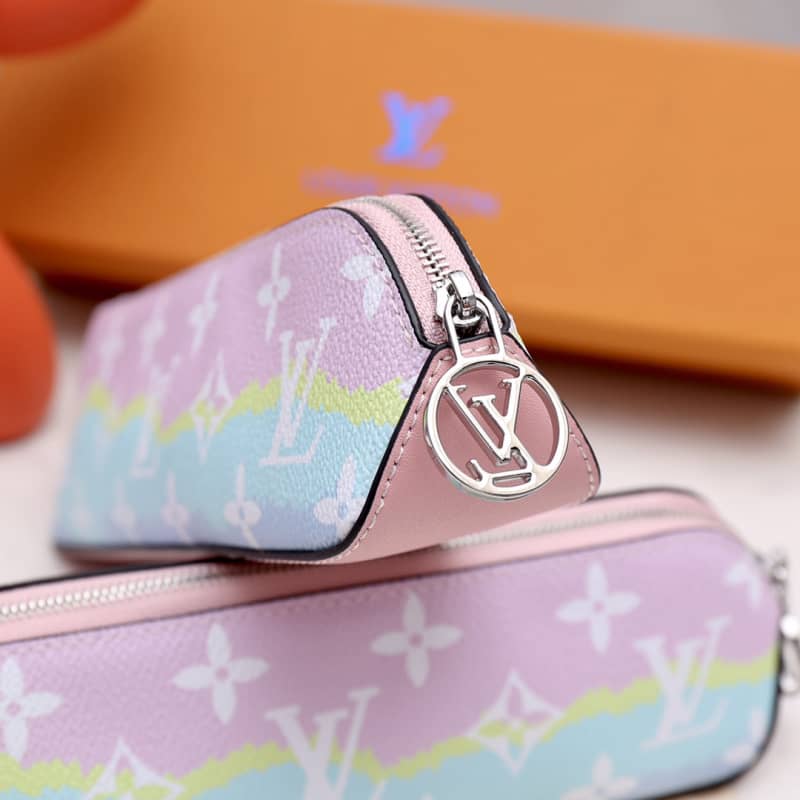 Louis Vuitton Pencil Pouch Elizabeth Monogram Canvas Replica Blue GI0009 - DEEPREPS