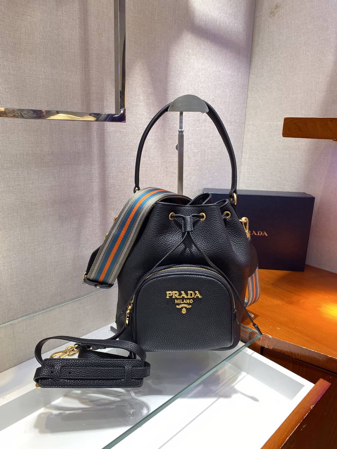 Prada Leather Replica Bucket Bag - DEEPREPS
