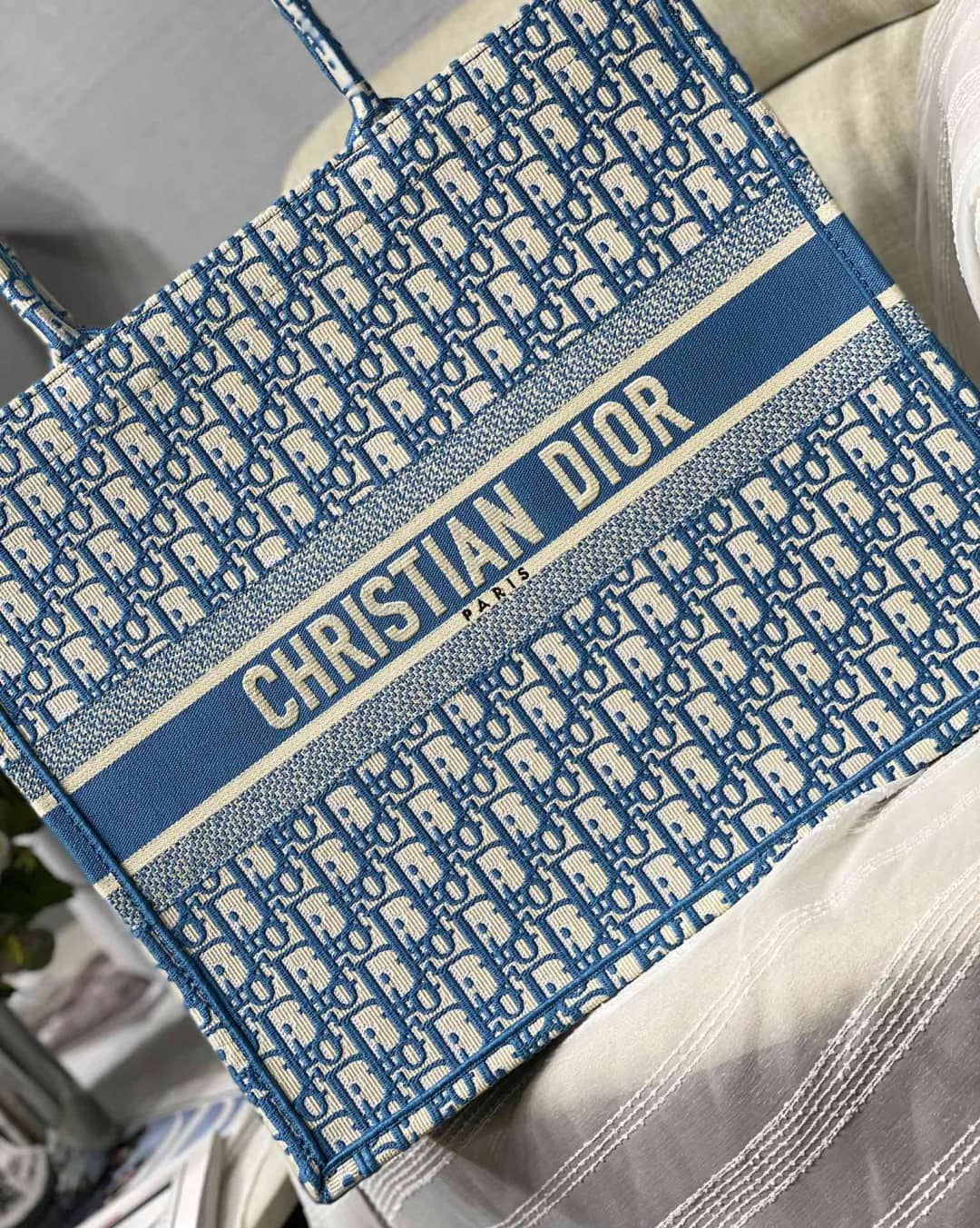 Christian Dior Tote Bag Dupe CD Book Embroidery - DEEPREPS