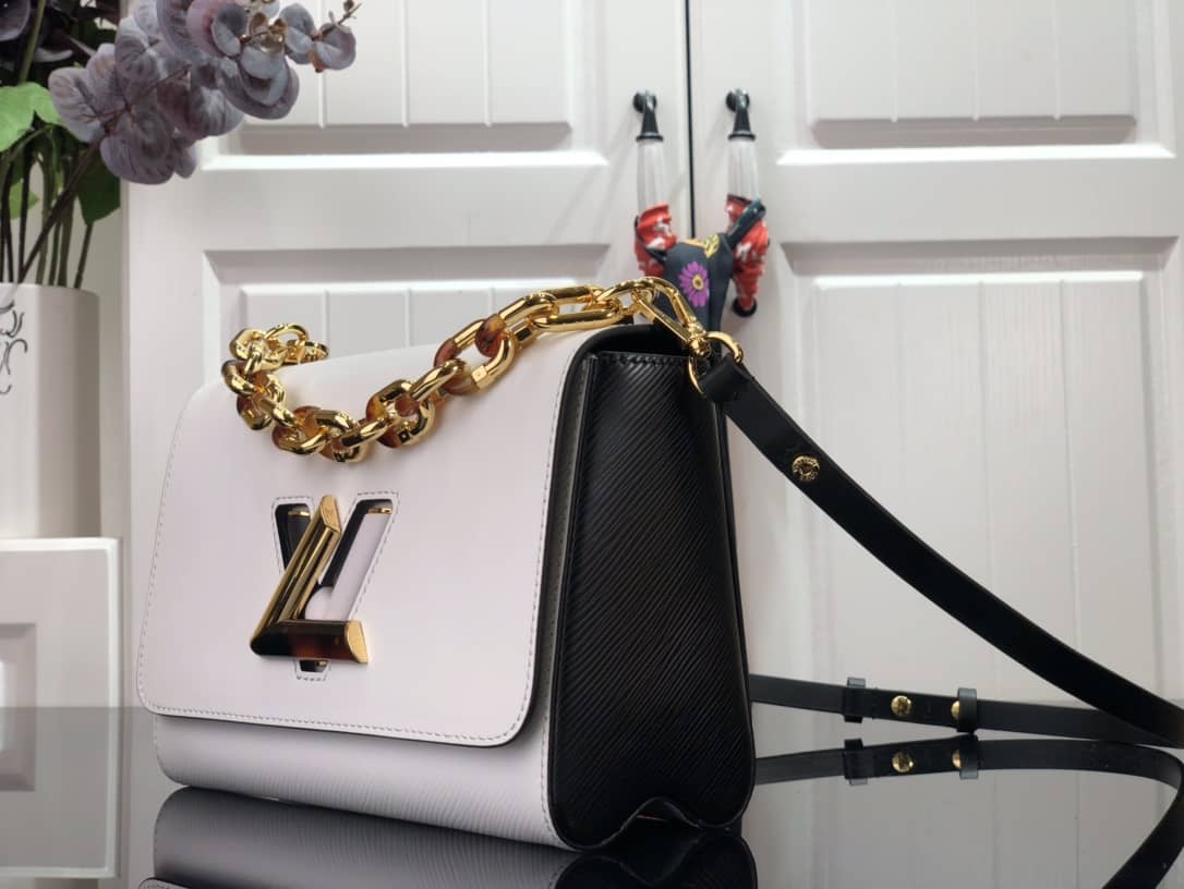 Louis Vuitton Monogram 2Way Leather Twist Replica Handbag White M58526 - DEEPREPS