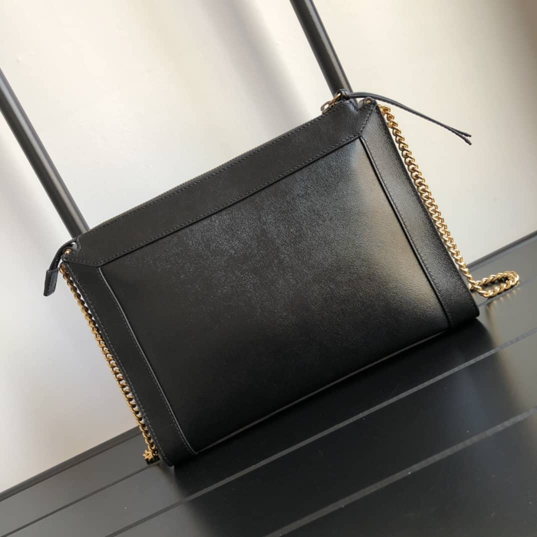 Gucci Small Shoulder Bag With Double G Replica Black 648999 - DEEPREPS