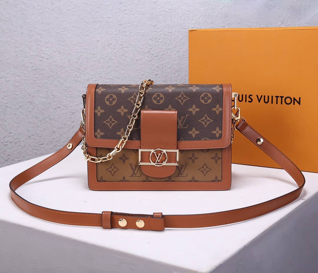 Louis Vuitton Monogram MM Reverse Dauphine Shoulder Bag Replica M44391 - DEEPREPS