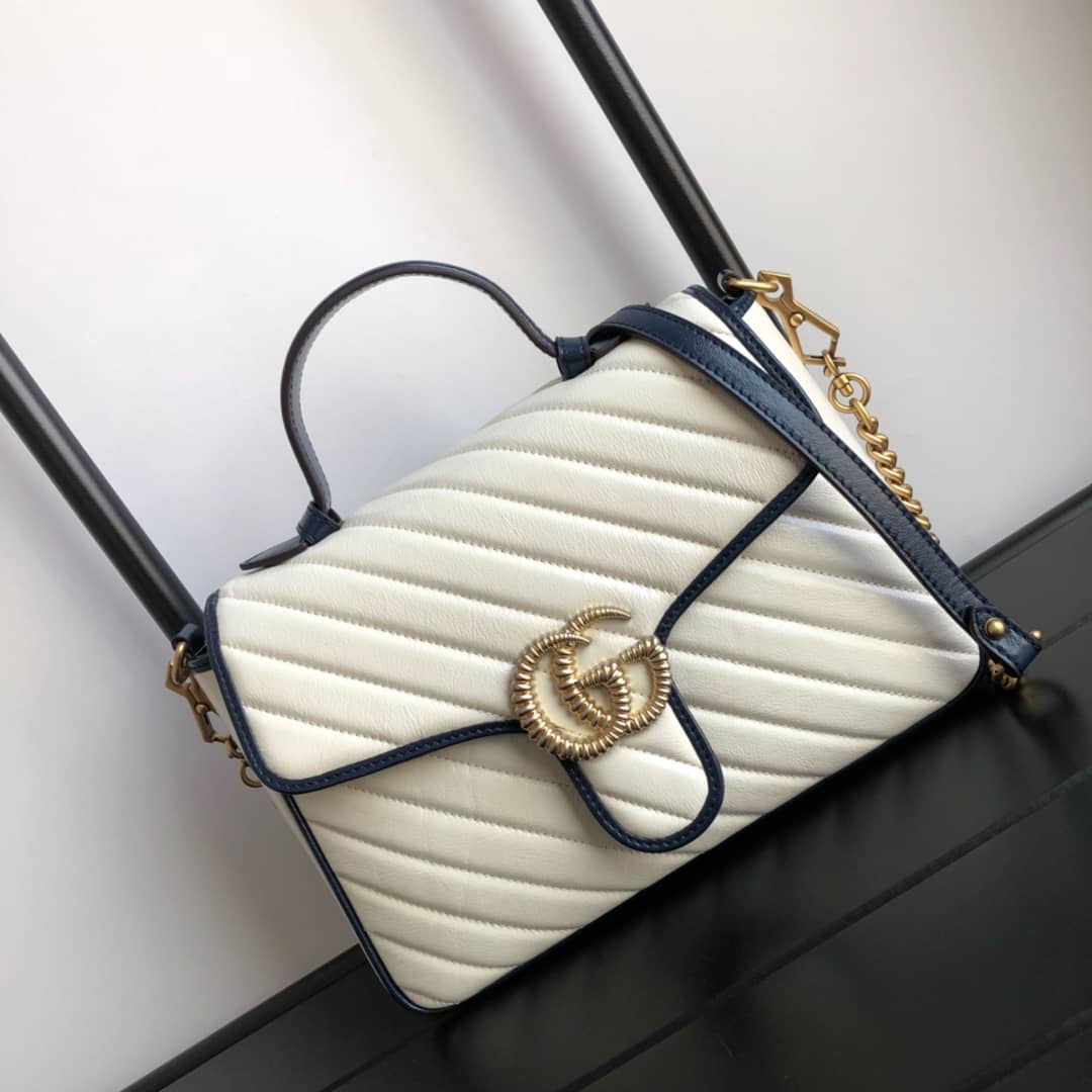 Gucci Marmont Dupe GG Marmont Replica Bag White 498100 - DEEPREPS