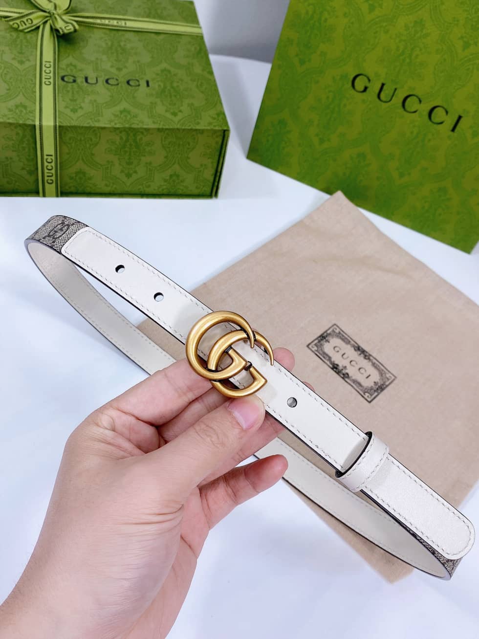 Replica Gucci Buckle Belt 20mm For Lady - DEEPREPS