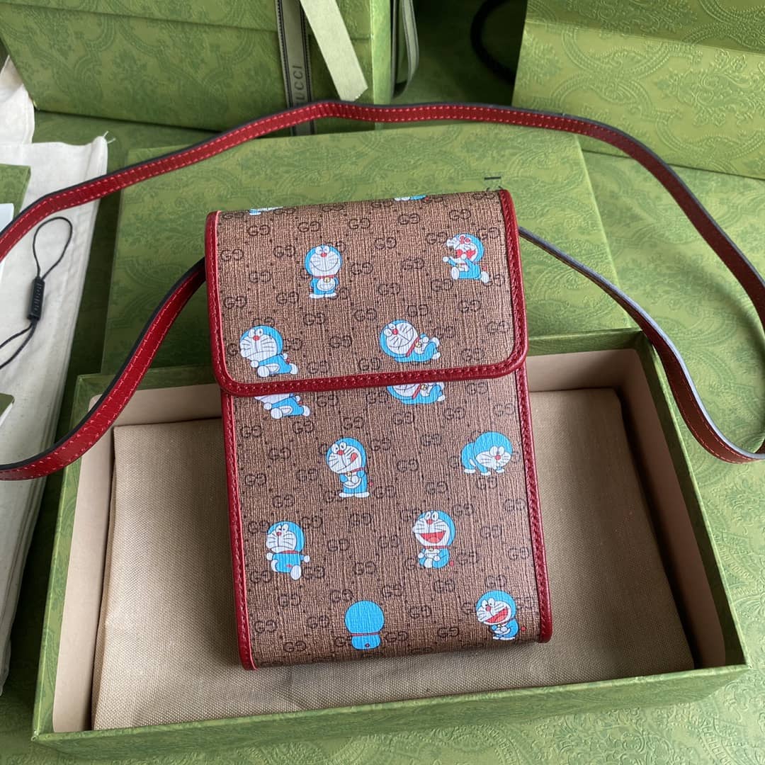 Gucci X Doraemon Mini Canvas Phone Bag Replica 647805 - DEEPREPS