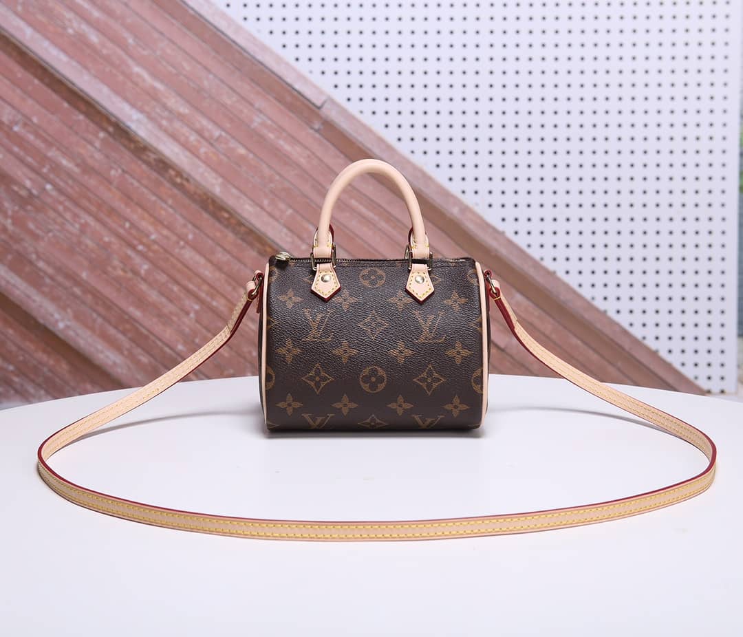 Louis Vuitton Nano Speedy Monogram Canvas Replica Crossbody Bag M61252 - DEEPREPS