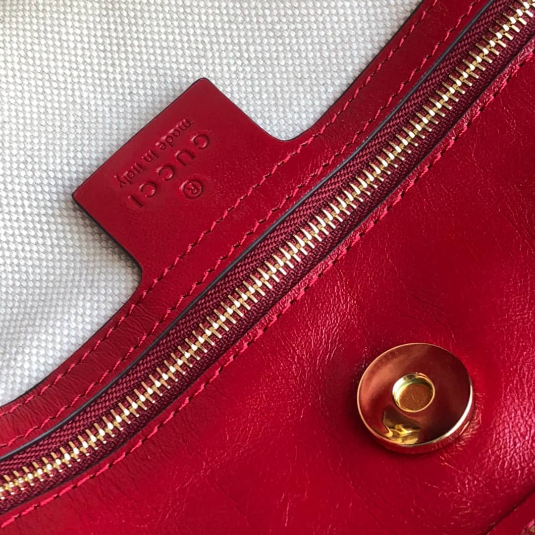 Gucci 1955 Horsebit Messenger Bag Replica Red 602089 - DEEPREPS