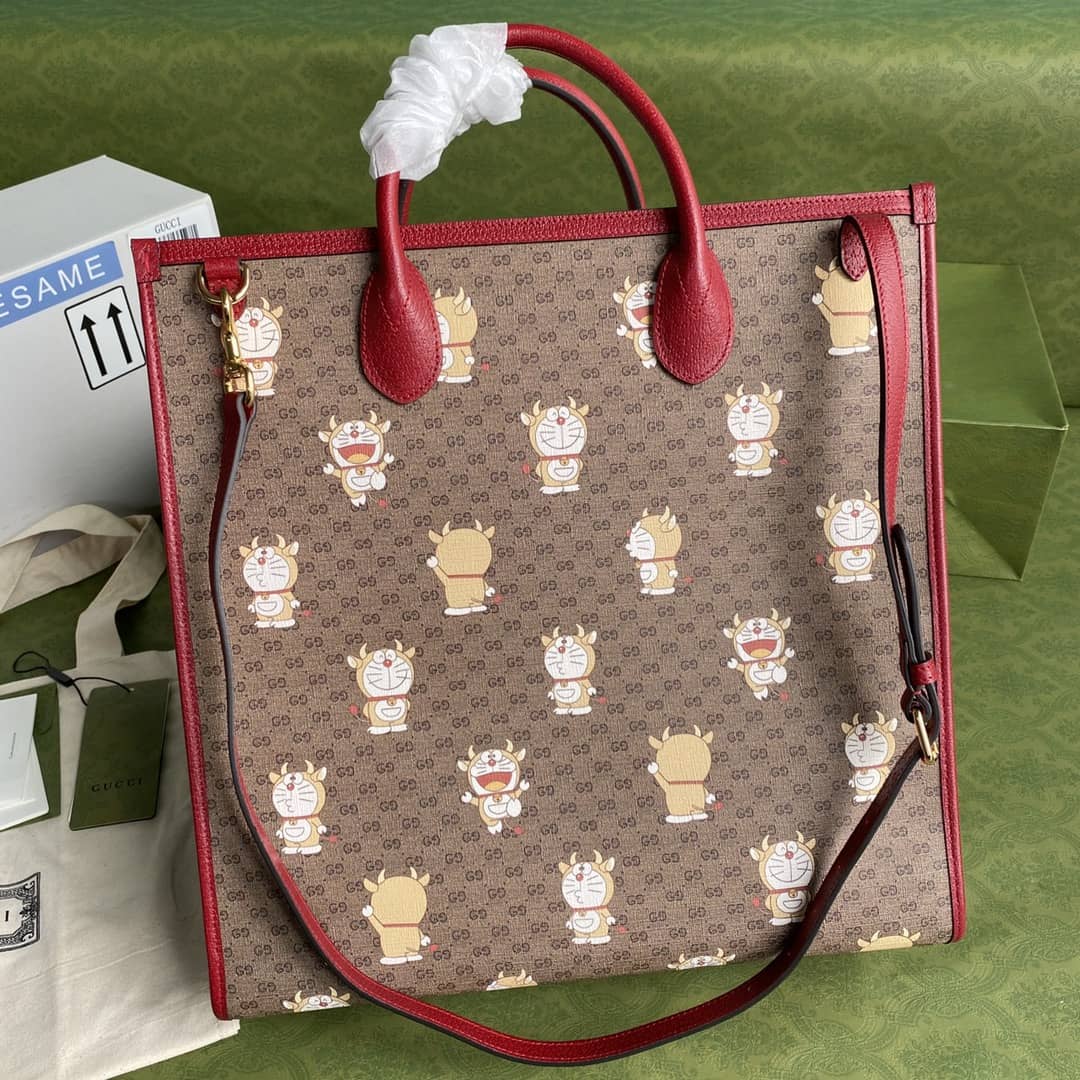 Gucci x Doraemon Medium Tote Replica 654345 - DEEPREPS