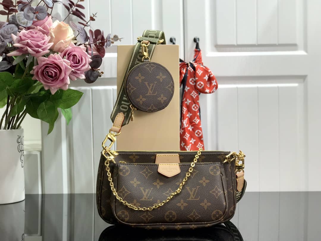 Louis Vuitton Monogram Canvas Multi Pochette Replica Green M44823 - DEEPREPS