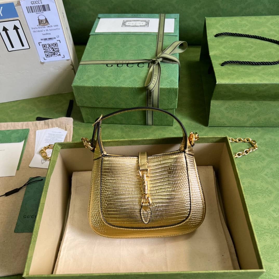 Gucci Jackie 1961 Mini Shoulder Bag Gold Leather 675799 Replica - DEEPREPS