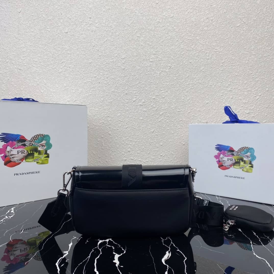 Prada Pocket Nylon And Brushed Leather Replica Bag - DEEPREPS