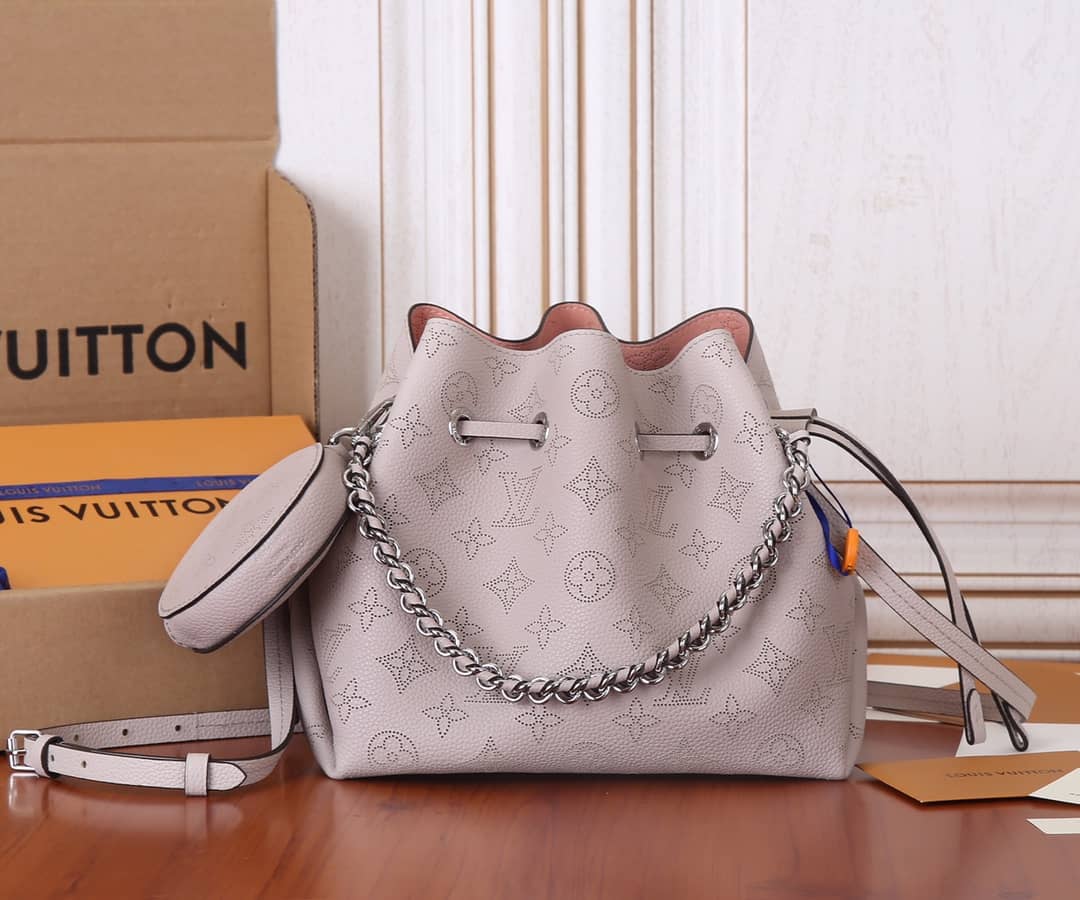 Louis Vuitton Bella Leather Replica Shoulder Bag Beige M57070 - DEEPREPS