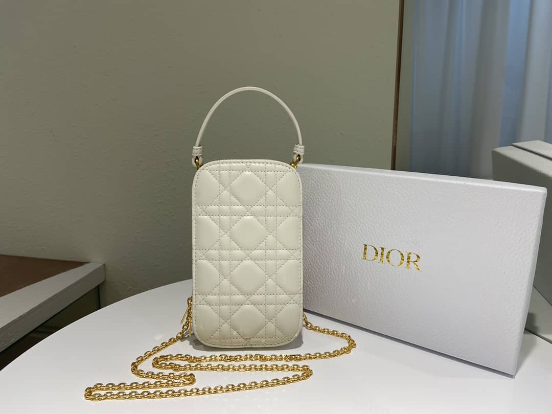 Lady Dior Dupe Lambskin 18CM Phone Holder - DEEPREPS
