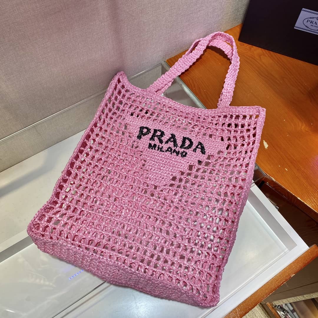 Prada Raffia Leather Replica Tote - DEEPREPS