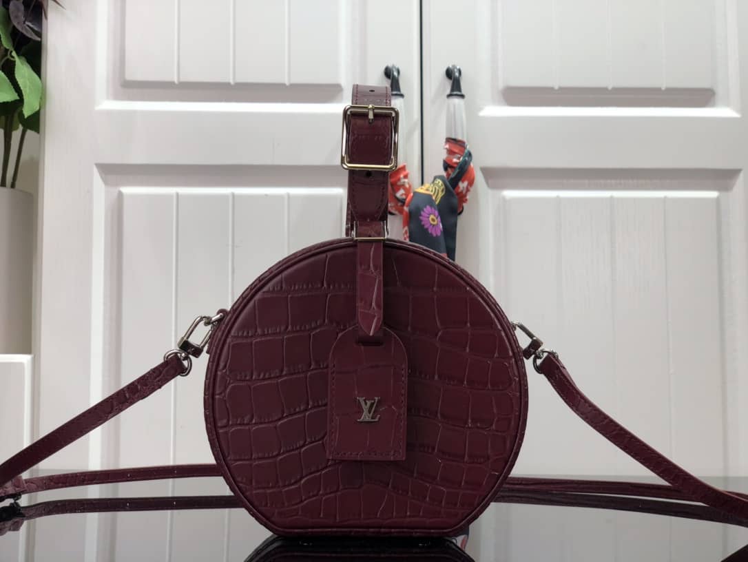 Louis Vuitton Petite Boite Chapeau Crocodilien Brillant Replica Bag Red N93597 - DEEPREPS