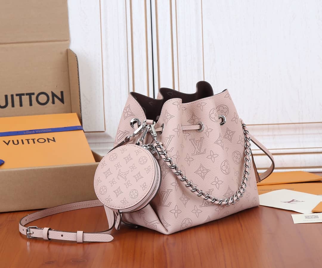 Louis Vuitton Bella Leather Replica Shoulder Bag Pink M57070 - DEEPREPS