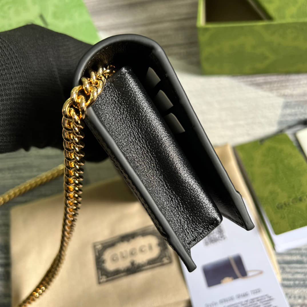 Gucci GG Wallet With Chain Black 676155 Replica - DEEPREPS