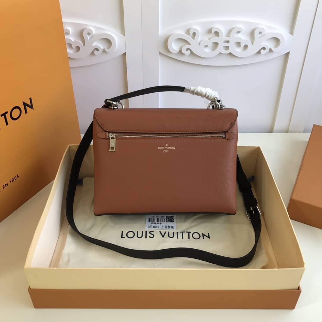 Louis Vuitton MyLockMe Satchel 2way Leather Grain Bag Replica M54849 - DEEPREPS