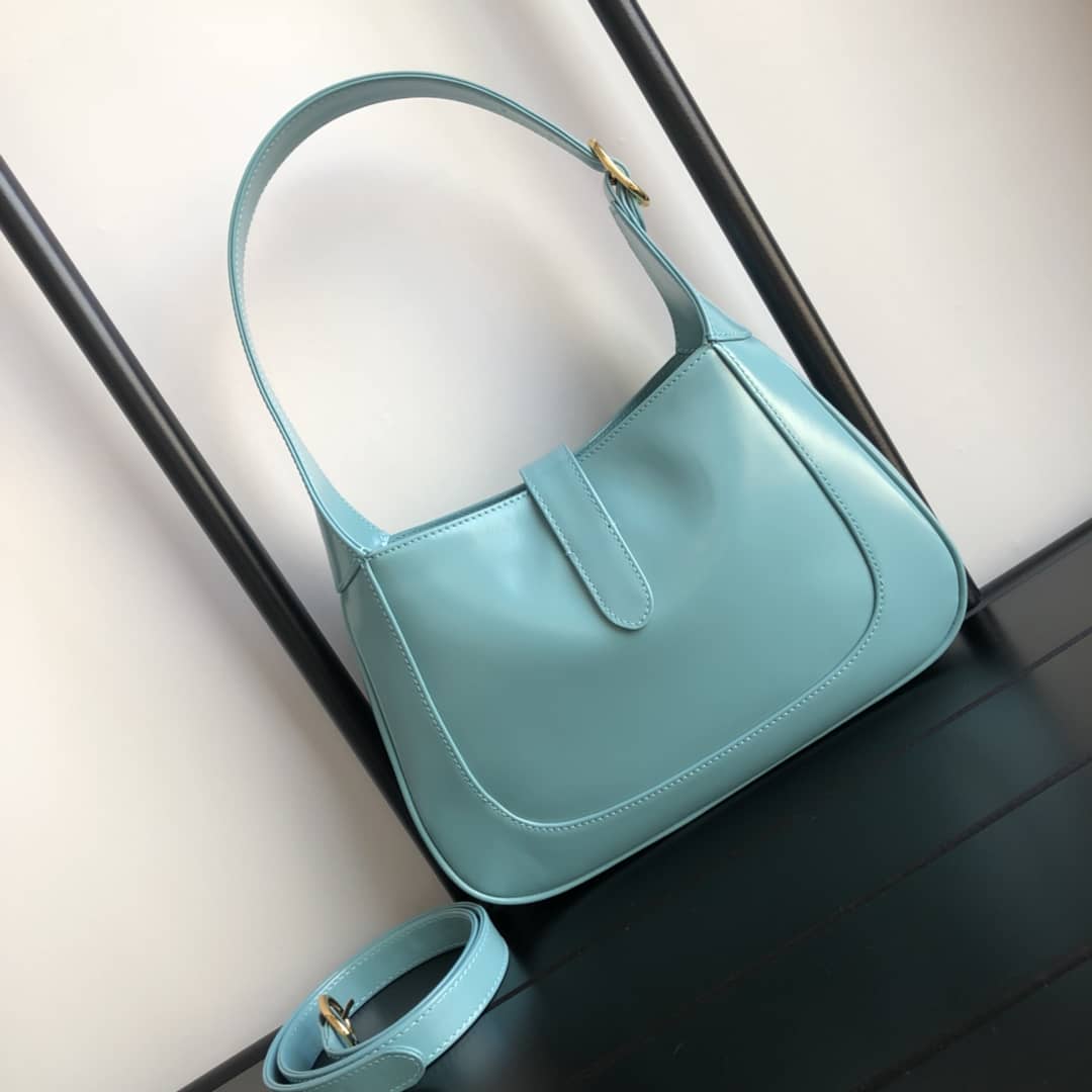 Gucci GG Jackie 1961 Small Hobo Shoulder Bag Replica Blue 636709 - DEEPREPS
