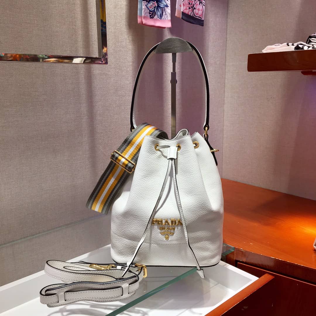 Prada Leather Replica Bucket Bag - DEEPREPS