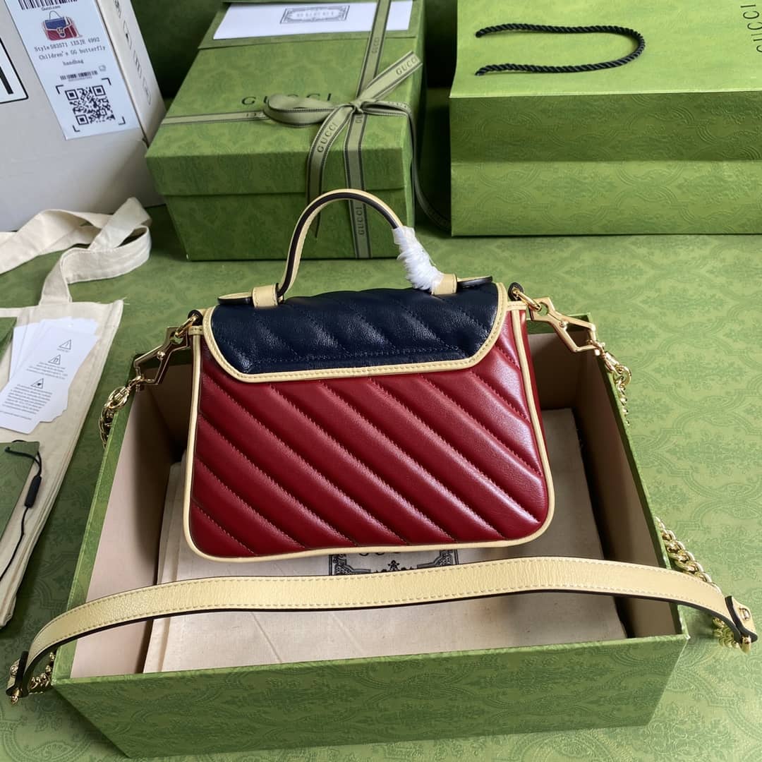 Gucci Marmont GG Mini Top Handle Bag Replica 583571 - DEEPREPS
