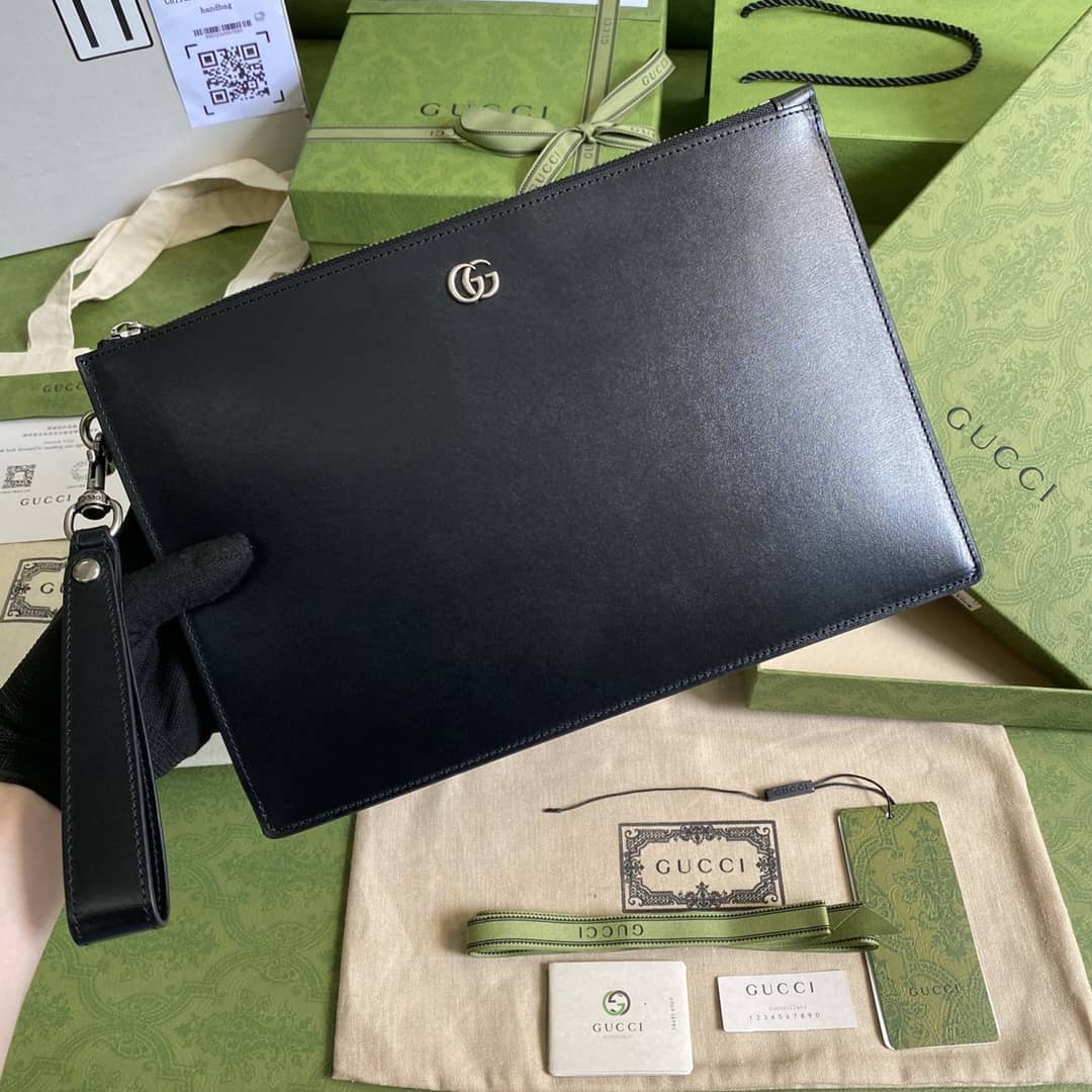 Gucci GG Marmont Leather Pouch Replica 475317 - DEEPREPS