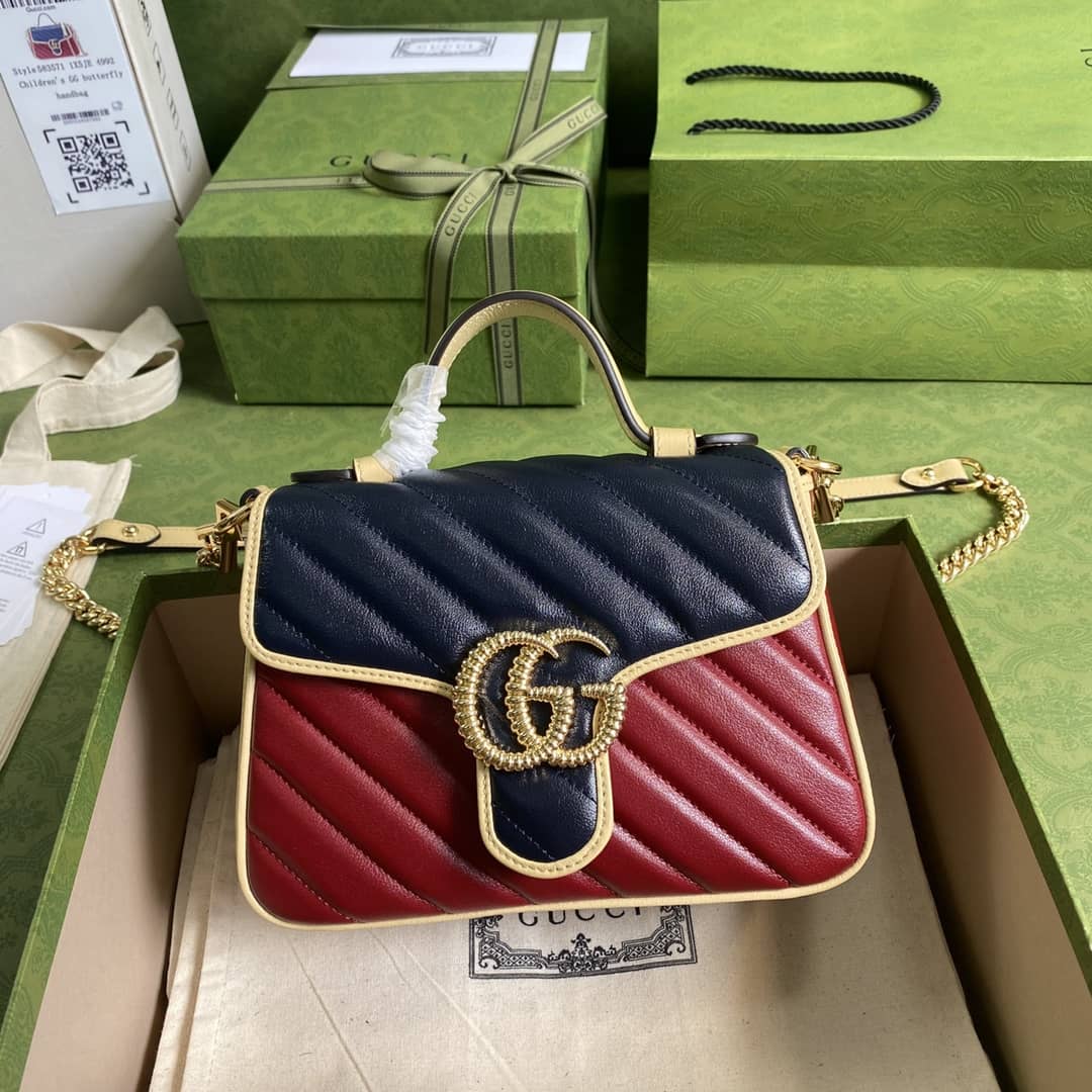 Gucci Marmont GG Mini Top Handle Bag Replica 583571 - DEEPREPS