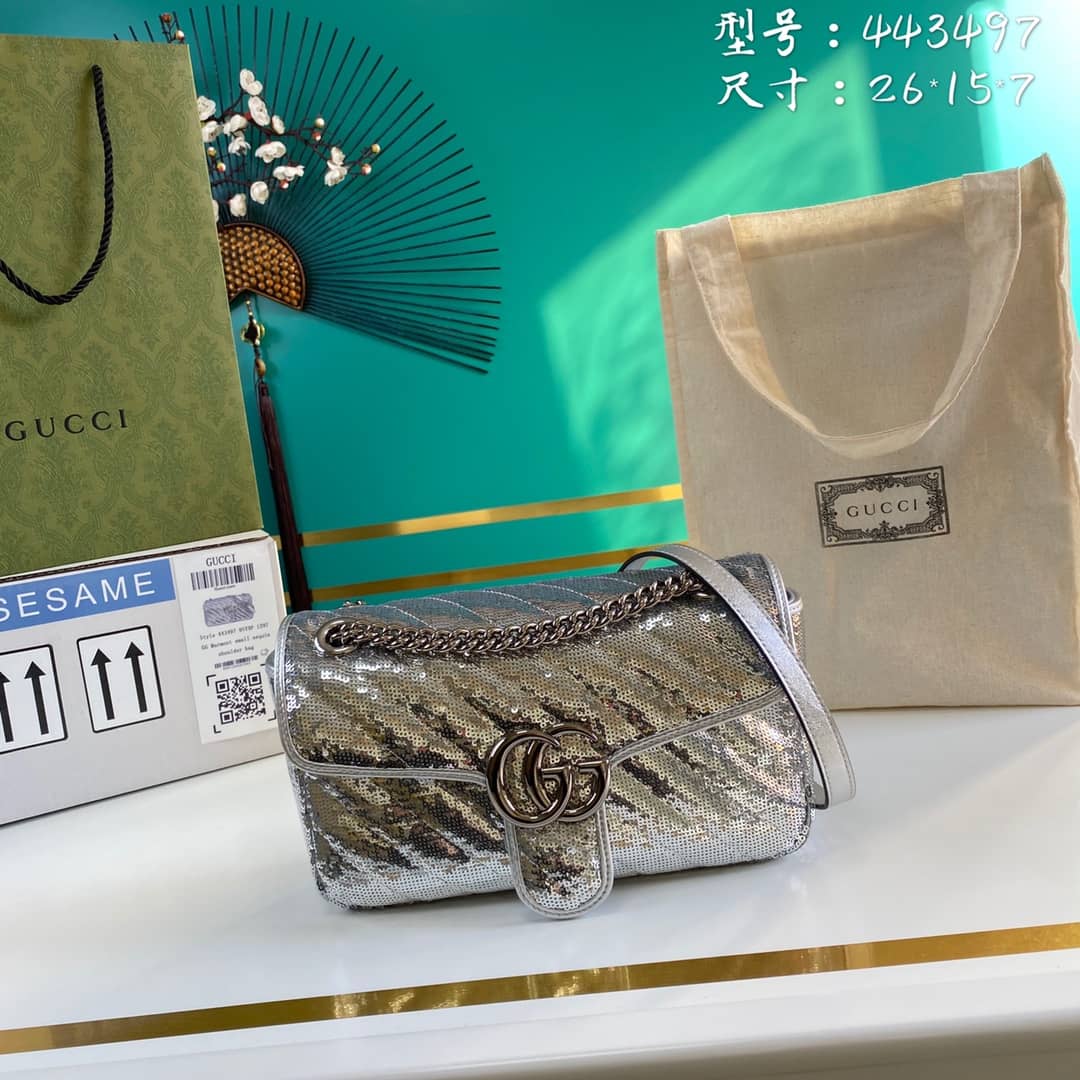 Gucci Marmont GG Small matelassé Shoulder Bag Replica 443497 - DEEPREPS