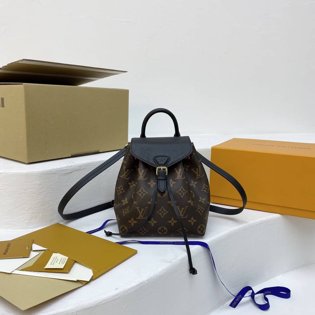 Louis Vuitton Monogram Canvas Montsouris BB Replica Bag M45516 Black - DEEPREPS