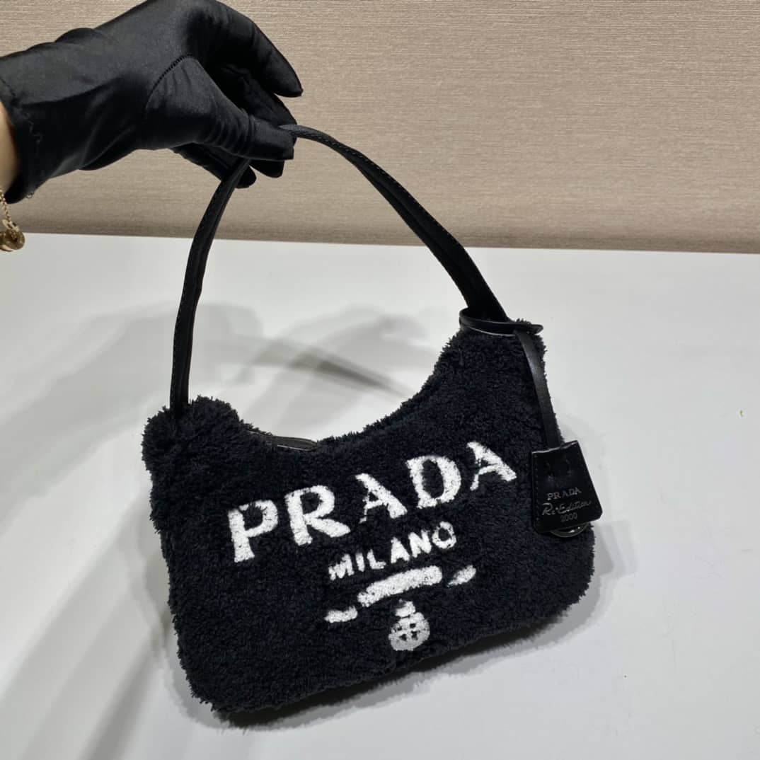 Prada Satin Re-Edition 2000 Crystal Mini Hobo - DEEPREPS