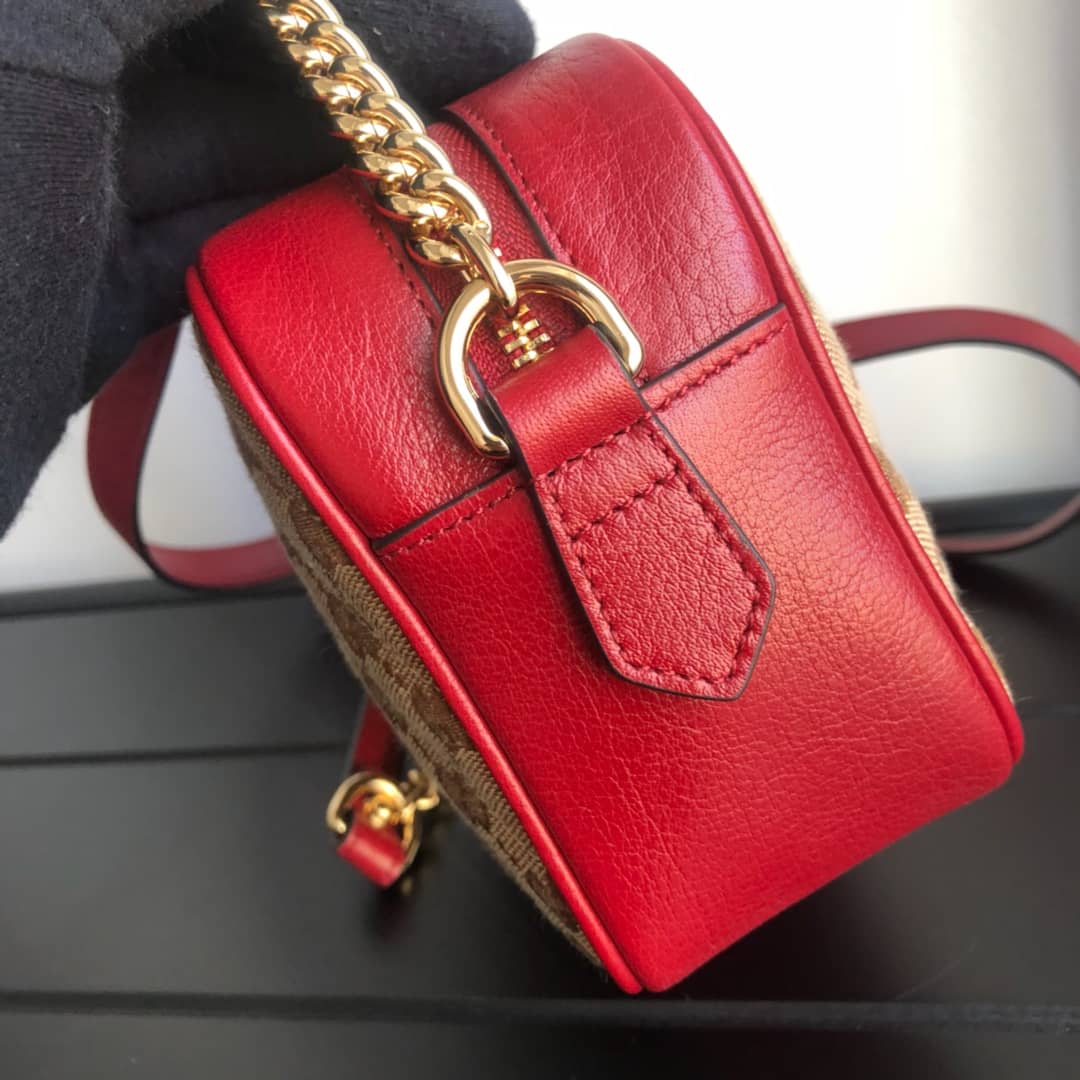Gucci GG Marmont Matelassé Mini Bag Replica Brown 448065 - DEEPREPS