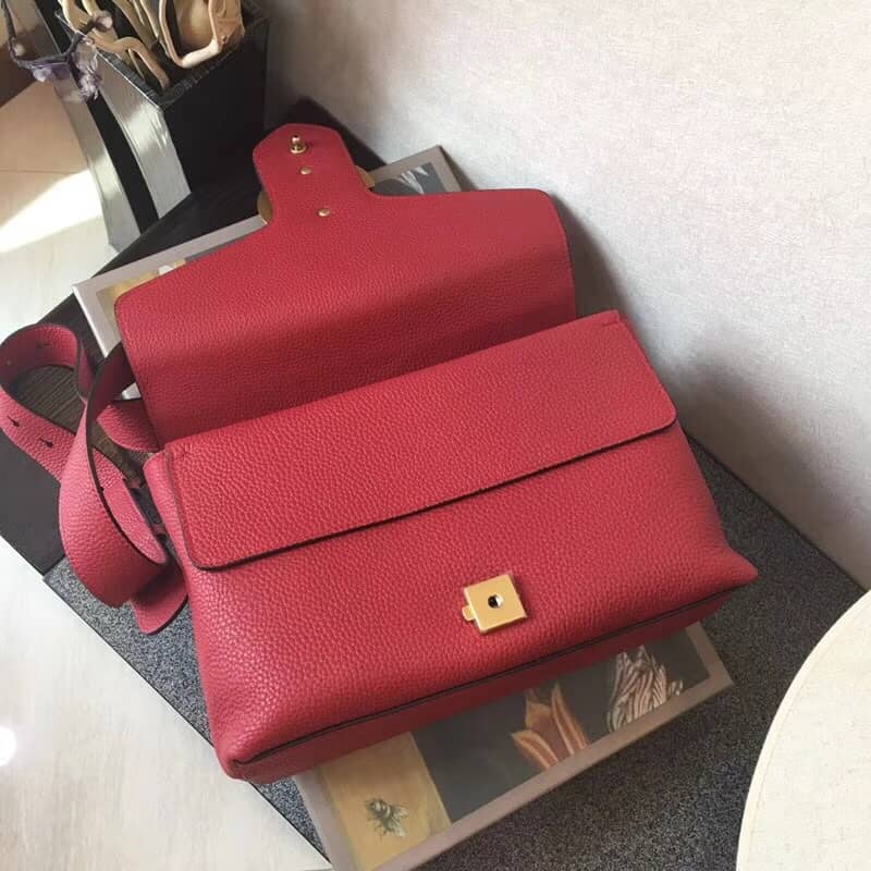 Gucci GG Marmont Leather Shoulder Bag Replica Red 401173 - DEEPREPS