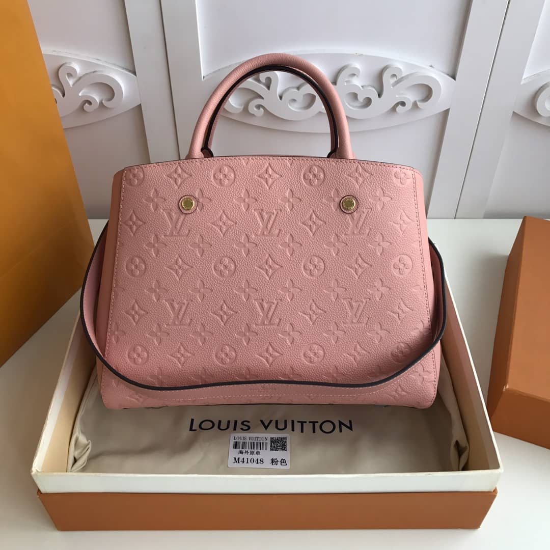 Louis Vuitton Monogram Montaigne MM Shoulder Bag Replica Pink M41048 - DEEPREPS
