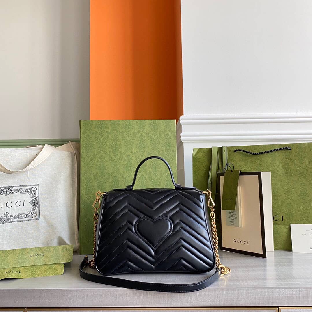 Gucci Marmont Dupe Mini GG Marmont Replica Bag Black 498100 - DEEPREPS