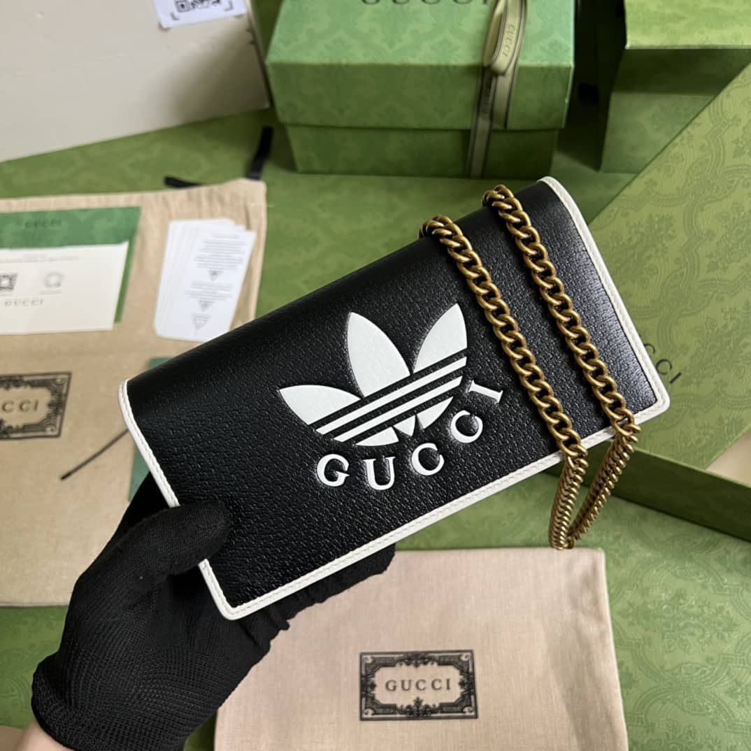 Adidas x Gucci Wallet With Chain 621892 Replica Crossbody Bag - DEEPREPS