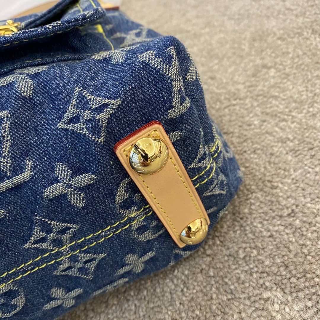 Louis Vuitton Monogram Denim Baggy PM Bag Replica Blue M44464 - DEEPREPS