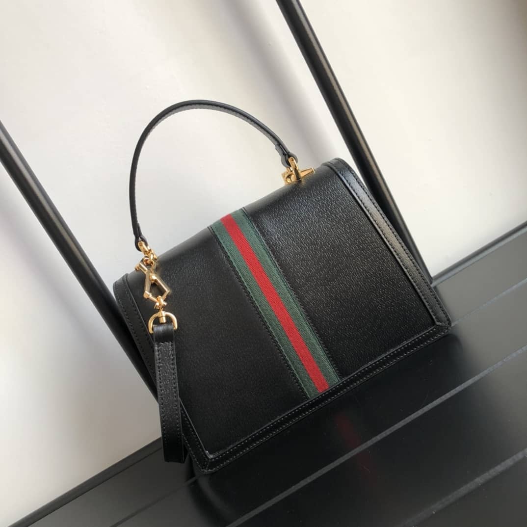 Gucci Ophidia Small Top Handle Bag Replica Black 651055 - DEEPREPS