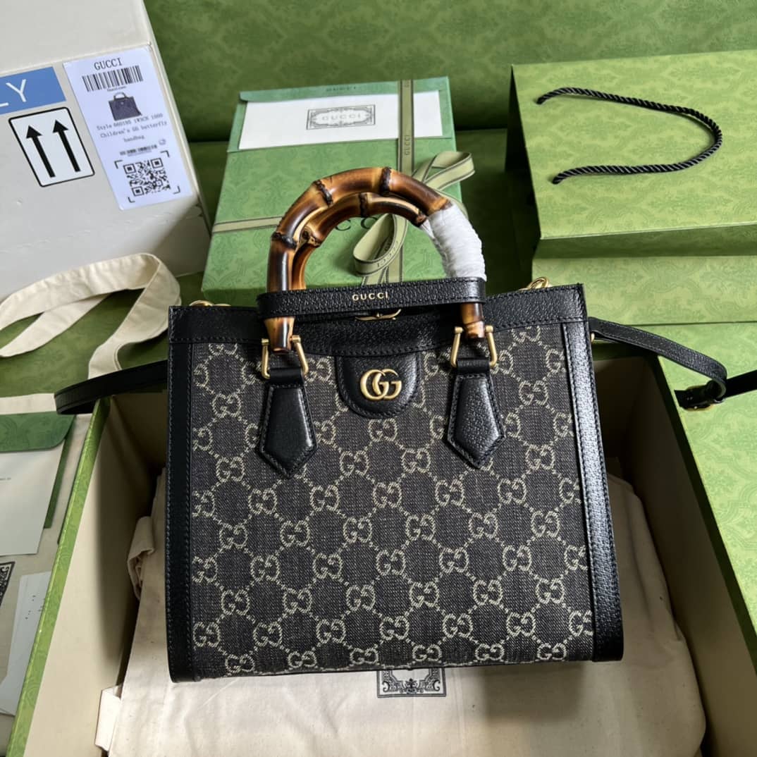 Gucci Diana GG Small Black 660195 Replica Tote Bag - DEEPREPS