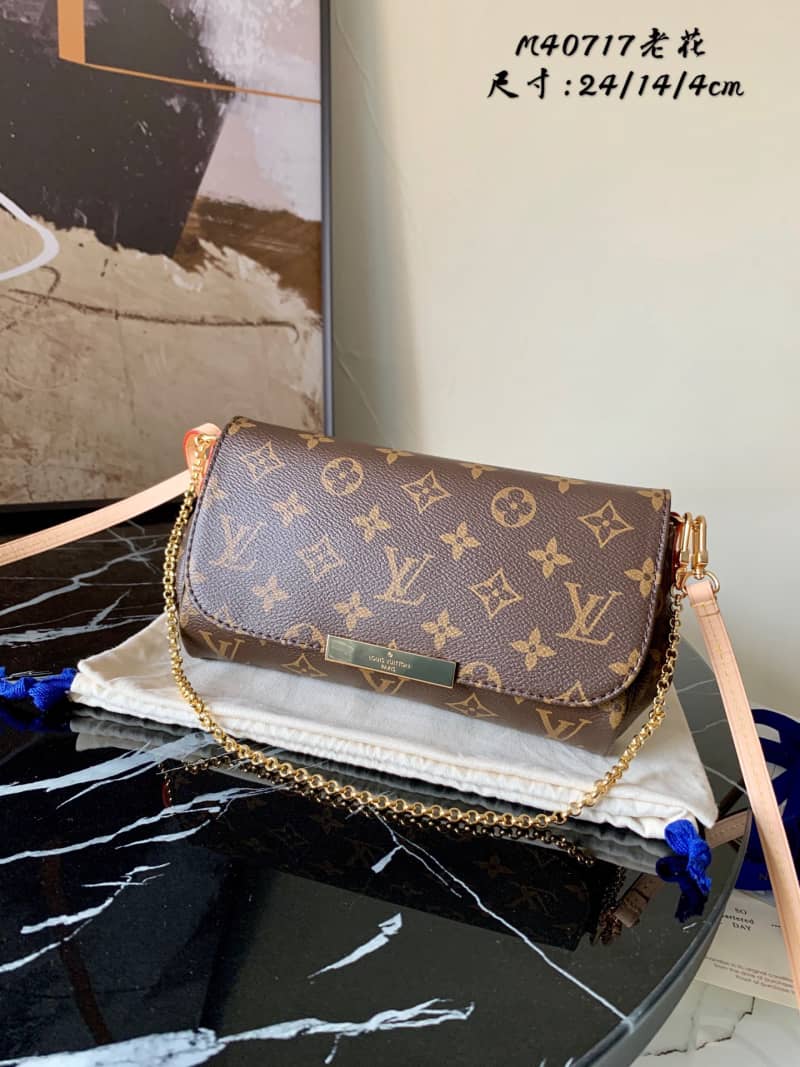 Louis Vuitton Favorite Monogram Canvas MM Replica Bag Brown M40718 - DEEPREPS