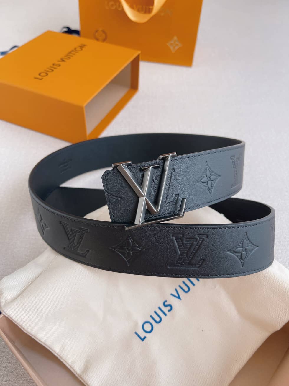 Fake Louis Vuitton Logo Belt 40mm - DEEPREPS
