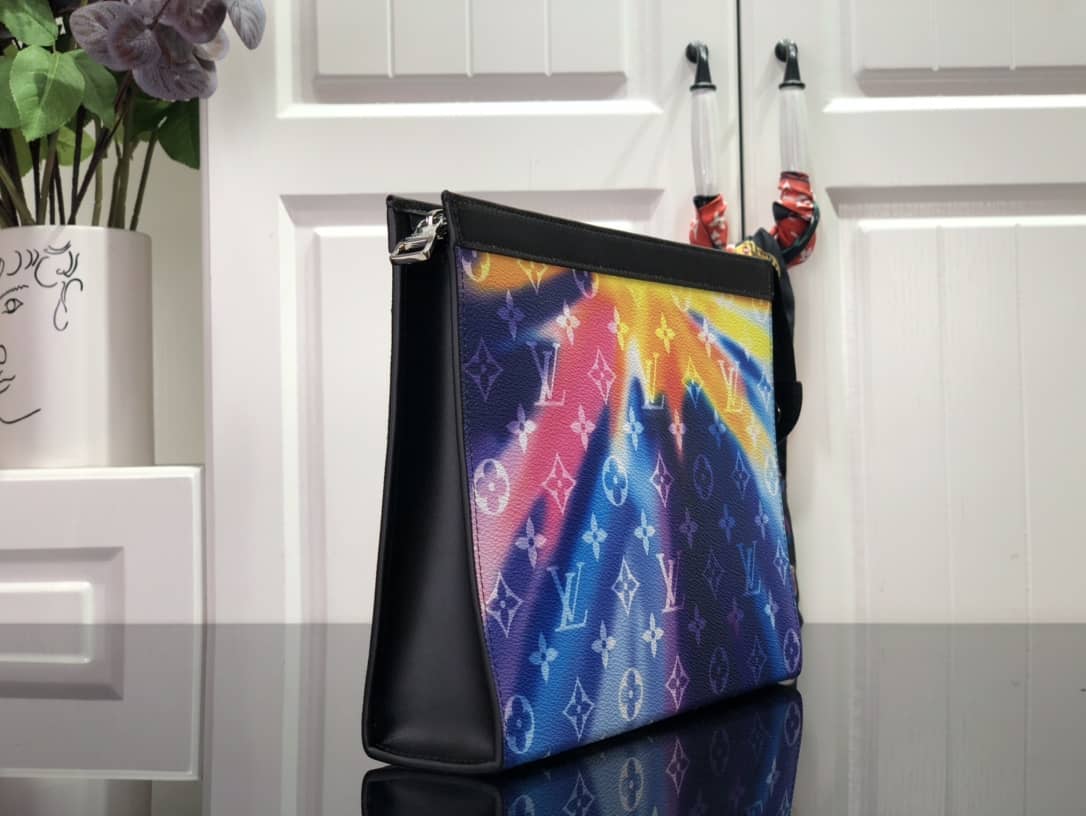Louis Vuitton Sunset Monogram Multicolor Voyage Replica Pochette Blue M45941 - DEEPREPS