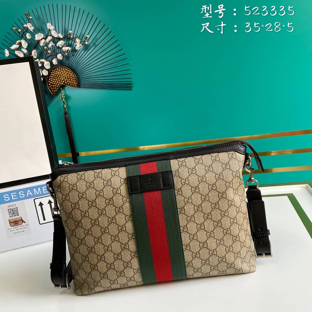 Gucci Supreme GG Messenger Bag Replica 523335 - DEEPREPS